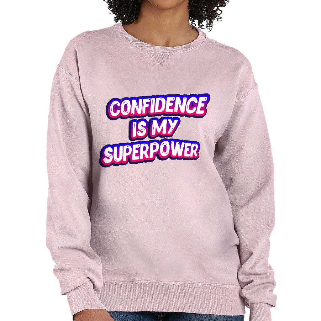 Confidence Crewneck Sweatshirt - Best Design Women's Sweatshirt - Cool Print Sweatshirt - MRSLM