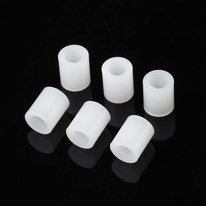 100Pcs M4 White Nylon ABS Non-Threaded Spacer Round Hollow Standoff For PC Board Screw Bolt - MRSLM