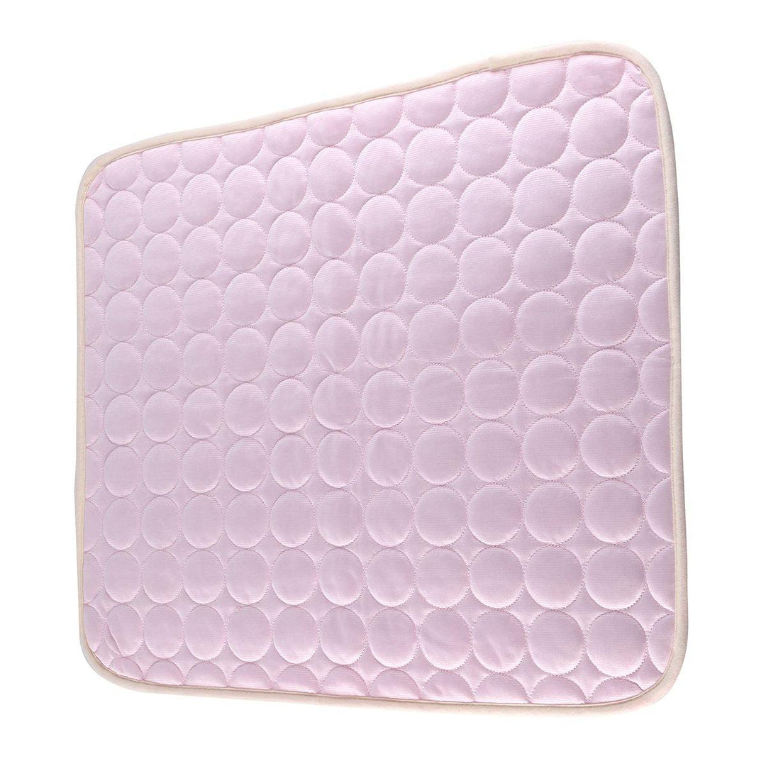 Pink Dog Pet Cat Cooling Mat Summer Cool Bed Pad Cushion Heat Relief Net Cotton Pet Carpet - MRSLM