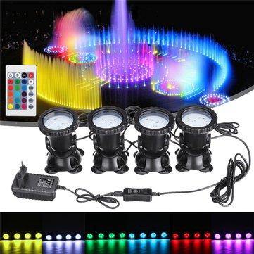 4 in 1 RGB LED Underwater Submersible Pond Spot Light Garden Tank Aquarium with Remote - MRSLM