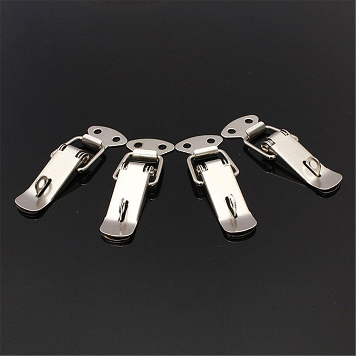 4PCS Case Box Chest Spring Stainless Tone Lock Toggle Latch Catch Clasp - MRSLM