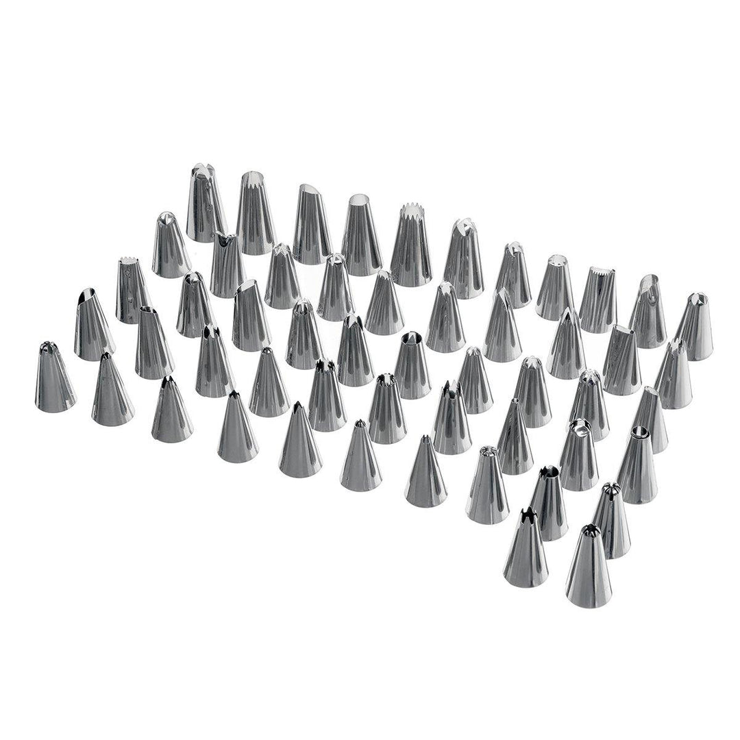 72Pcs Cake Decorating Tools Set DIY Cake Piping Tips Turntable Rotating Cake Tools - MRSLM