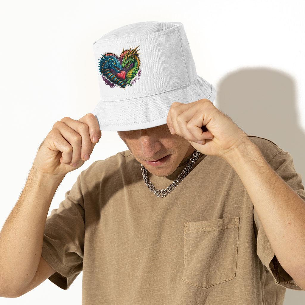 Animal Themed Bucket Hat - Dinosaur Graphic Hat - Colorful Bucket Hat - MRSLM