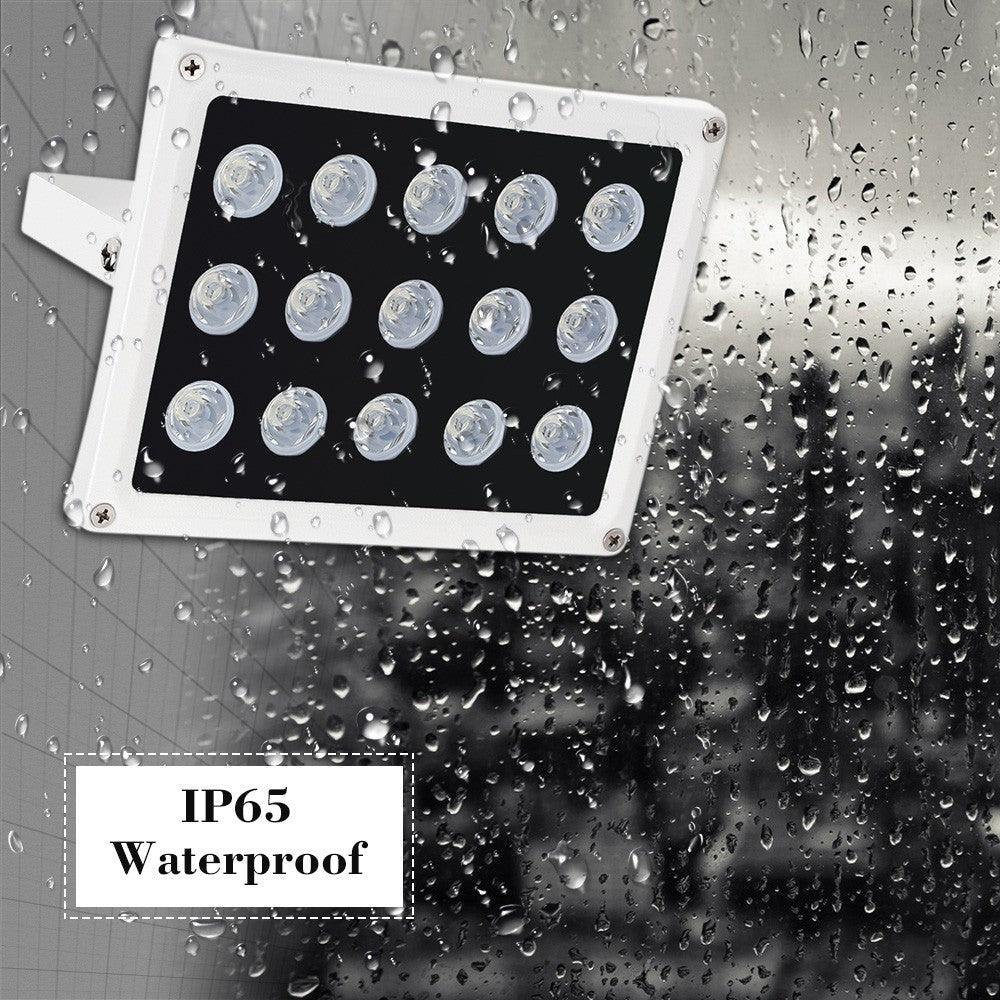 Infrared Illuminator 15 Array IR LEDS Night Vision Wide Angle Outdoor Waterproof for CCTV Security C - MRSLM