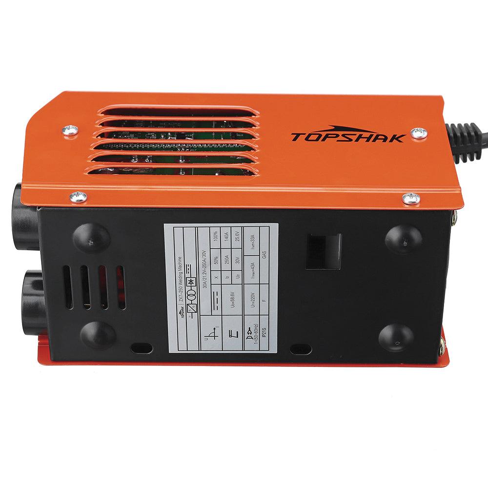 Topshak ZX7-250 250A 220V Mini Electric Welding Machine Portable Digital Display MMA ARC DC Inverter Plastic Welder Weld Equipment - MRSLM