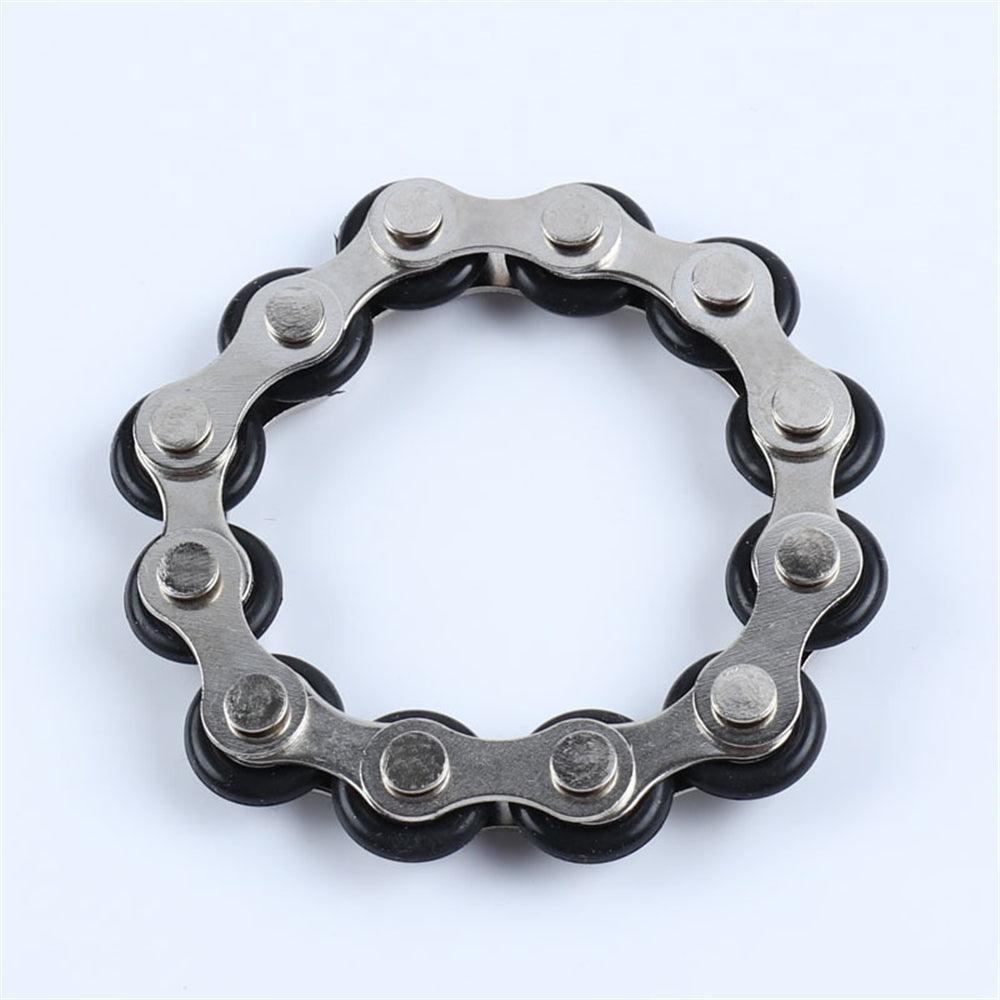 12 Section Stainless Steel Decompression Chain Bike Chain Fidget Toy Anti Stress Toy For Kids Adults Students - MRSLM