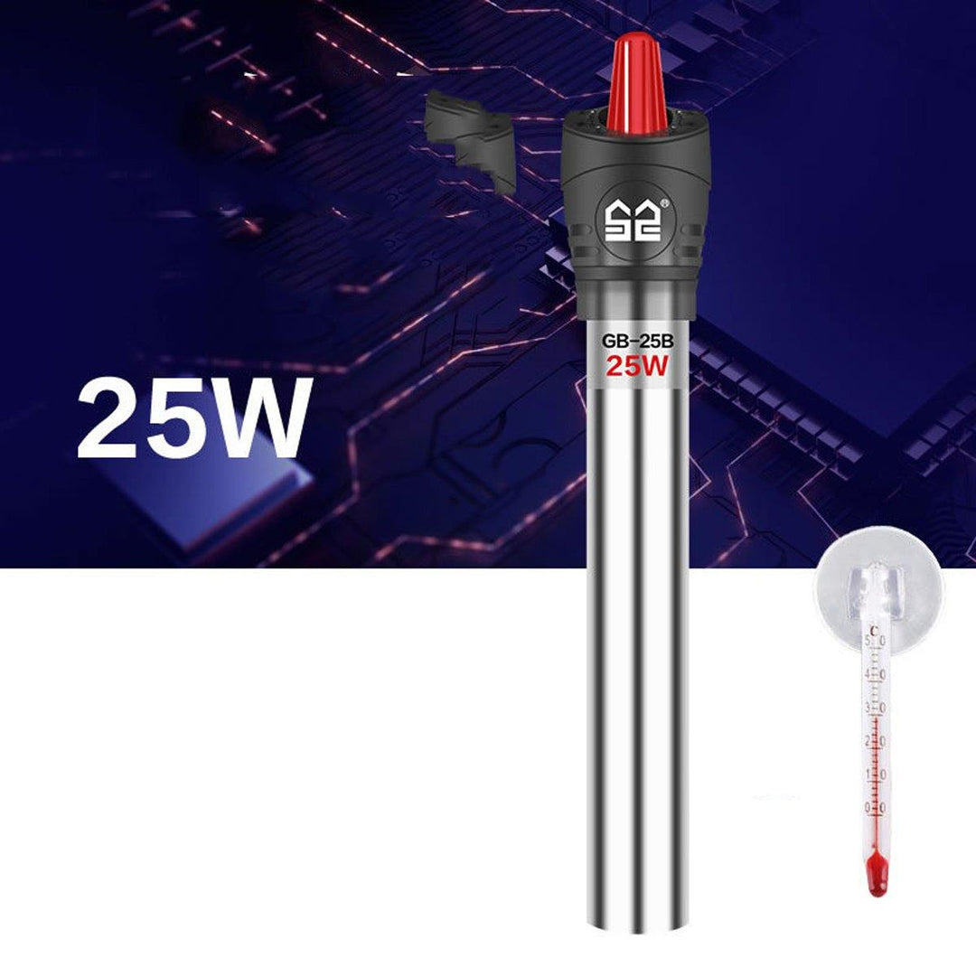 25W-500W Aquarium Submersible Fish Tank Heater Stainless Steel Heating Rod Water Thermostat - MRSLM