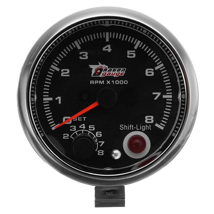 3.75 Inch 12V RPMx1000 Tacho Tachometer with Shift Light RPM Rev Gauge Meter - MRSLM