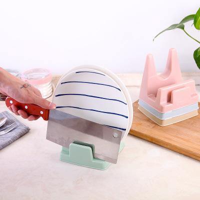 Practical Pot Lid Shelf Holder Plastic Pan Cover Rack Stand Kitchen Accessories Cooking Storage Tool - MRSLM