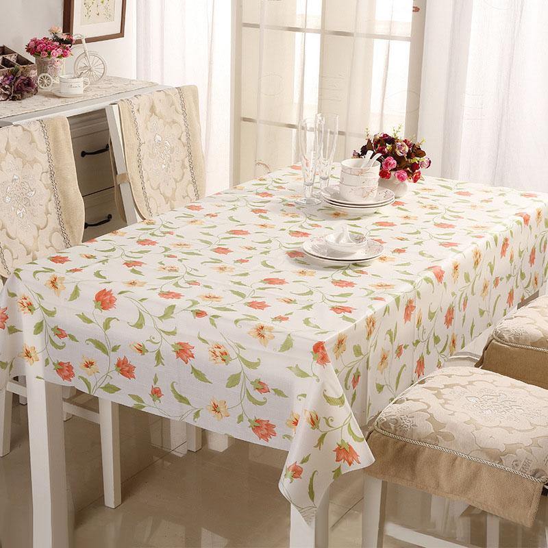 PVC Tasteless Waterproof Tablecloth Transparent Soft Glass Table Mat Stripe Grid Printing Table Cloth - MRSLM