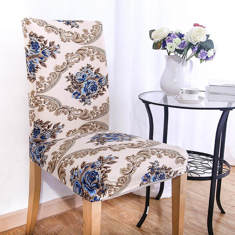 WX-PP3 Elegant Flower Elastic Stretch Chair Seat Cover Dining Room Home Wedding Decor - MRSLM