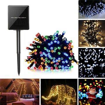 22M Solar Powered 8 Modes 200LED Fairy String Light Christmas Party Wedding Garden Wedding Decor - MRSLM