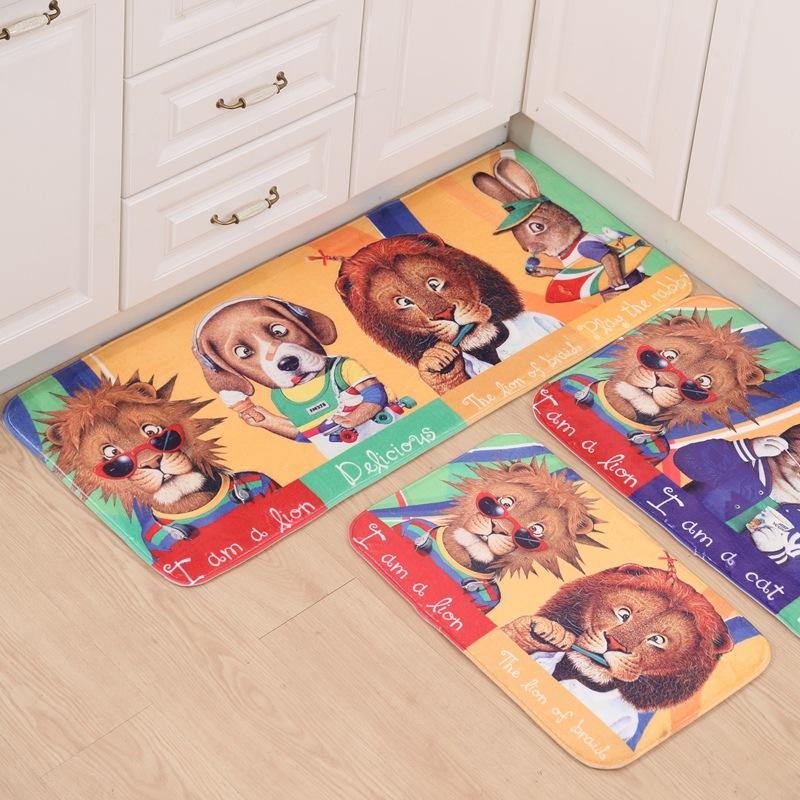 Honana WX-47 Kawaii Floor Mats Animal Cute Cat Bathroom Kitchen Carosets Living Room Anti-Slip Rug - MRSLM