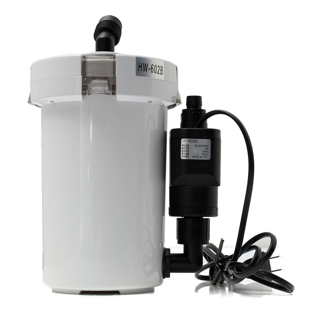 220V 6W 400L/h Fresh/Salt Aquarium Fish Tank External Canister Filter Pump Table Top HW-602B - MRSLM