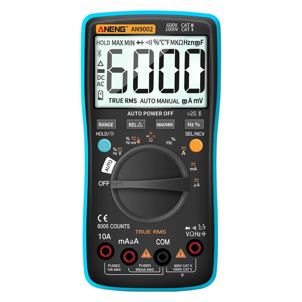 ANENG AN9002 bluetooth Digital Multimeter 6000 Counts Professional Multimetro True RMS AC/DC Current Voltage Tester Auto-Range - MRSLM