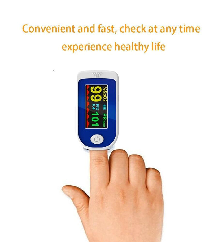 Finger-Clamp Pulse Oximeter Electric Body Thermometer Set Household Health Care Set for Christmas Elderly Man Women Gift - MRSLM