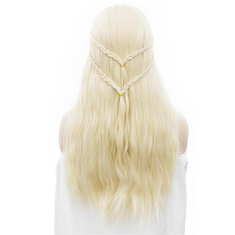 Blonde High-Temperature Fiber Cosplay Wigs Costume Party Hair Halloween Masquerade Show - MRSLM