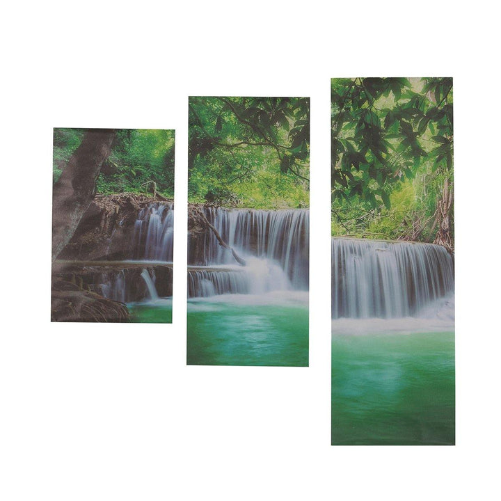 Rimless Landscapes Green Waterfalls High Definition Spray Paintings For Room Decorations - MRSLM