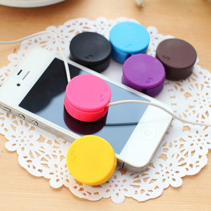 Honana HN-CH016 7 Colors Headphone Organizer Winder Phone Screen Wipe Multifunctional Cord Organizer - MRSLM