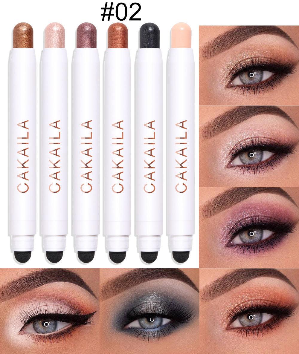 CAKAILA 6-Pack Matte Pearly Waterproof Eyeshadow Stick - MRSLM