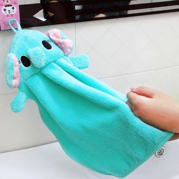 Coral Velvet Bamboo Charcoal Fiber Hand Towel Absorbent Cartoon Hand Towel - MRSLM