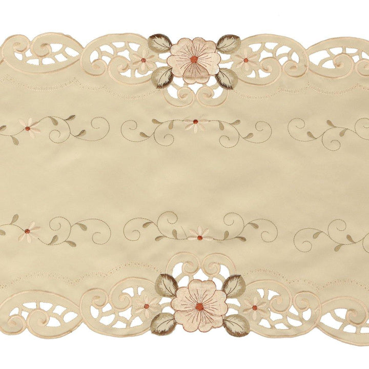 Four Sizes Classical Embroidery Flower Table Runnr Desk Mat Wedding Party Home Decor - MRSLM