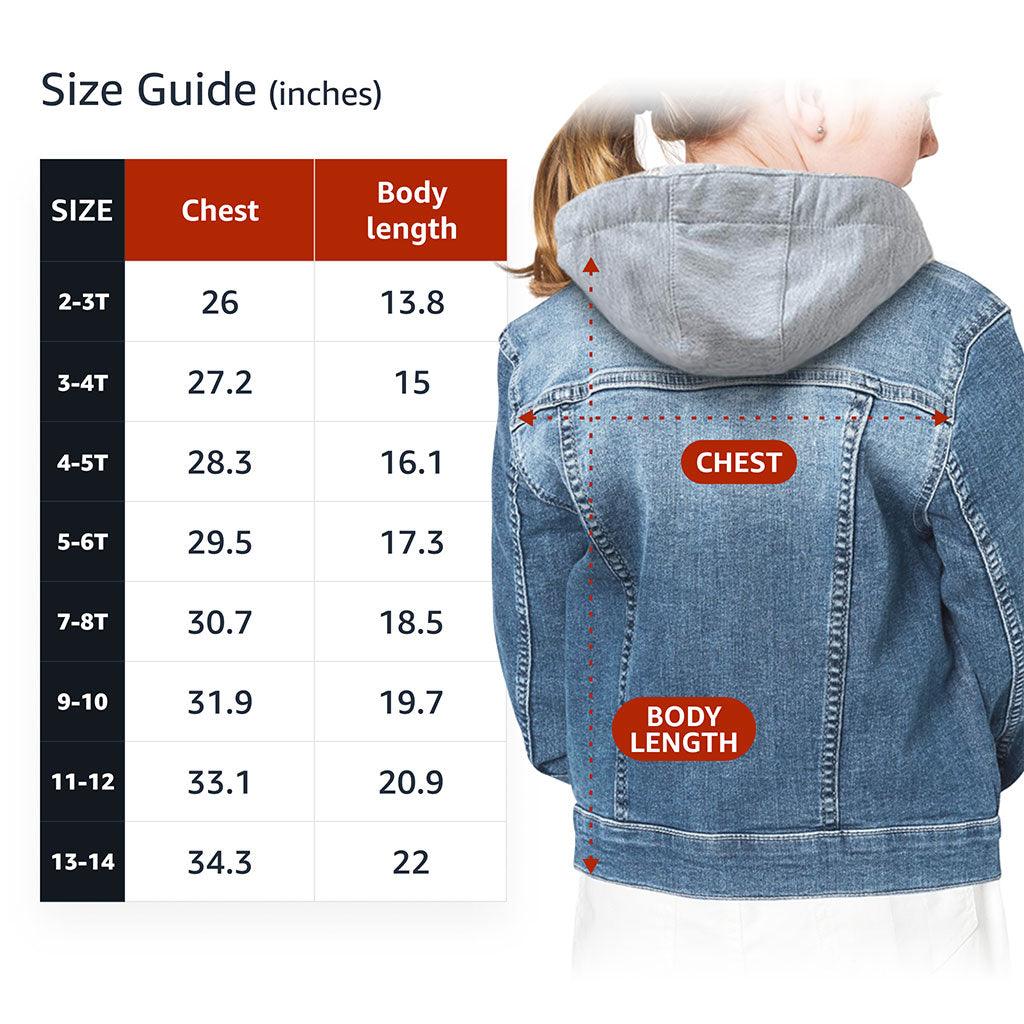 Will Run for Ice Cream Hooded Denim Jacket for Kids - Funny Jean Jacket - Cool Denim Jacket for Kids - MRSLM