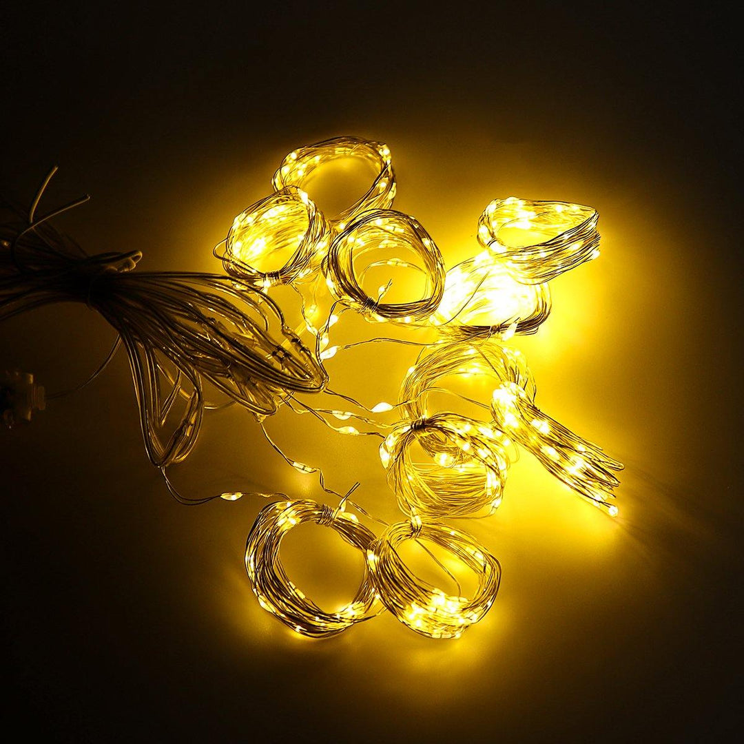 3M*3M USB 8 Modes 300LED Curtain Fairy Wire String Light Christmas Party Decor Holiday Wedding Supply - MRSLM