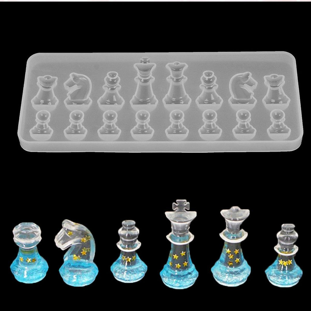 1PCS Crystal Chess Silicone Mold for DIY Ornament Resin Casting Craft Mould Tool - MRSLM