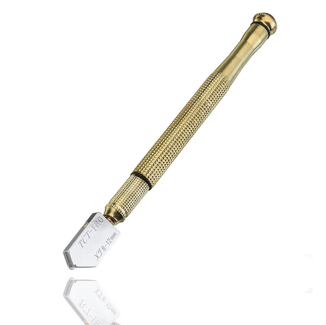 17mm Metal Handle Straight Head Oil Cutter Glass Cutter Oil Feed Glass Ceramic Tile Cutter - MRSLM