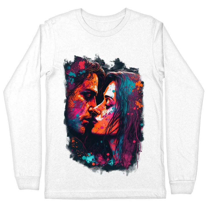 Paint Long Sleeve T-Shirt - Kiss Art T-Shirt - Colorful Long Sleeve Tee - MRSLM