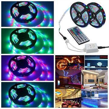 3M 5M 10M 3528 SMD RGB LED Strip Light Non-waterproof String Tape Kit 44 Key IR Remote Control - MRSLM