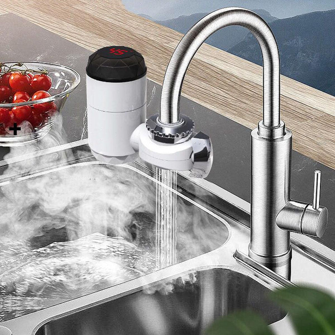 3000W 220V Electric Instant Heater Faucet Tap LED Display Hot Water Kitchen - MRSLM