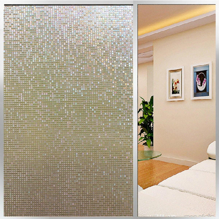 3D Window Privacy Film Static Decor Film Non-Adhesive Colorful Under Sunshine - MRSLM