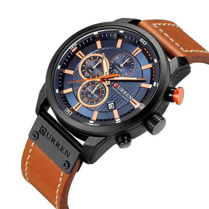 CURREN 8291 Casual Style Multi Function Quartz Watch Date Display Men Wrist Watch - MRSLM