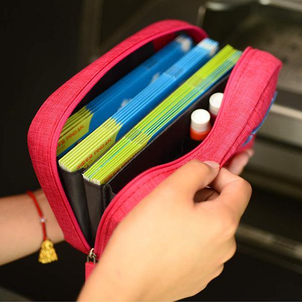 Honana HN-TB15 Travel Passport Organizer Ticket Toiletry Cosmetic Storage Bag - MRSLM