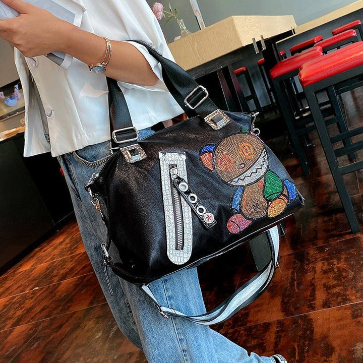 Large-capacity Soft Leather Hot Drilling Single-shoulder Diagonal Bag - MRSLM