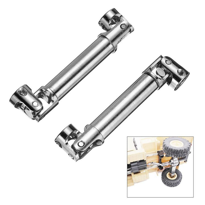 URUAV 2PCS Upgrade Parts Silver Metal Drive Shaft For WPL HengLong 1/16 RC Crawlers Car - MRSLM