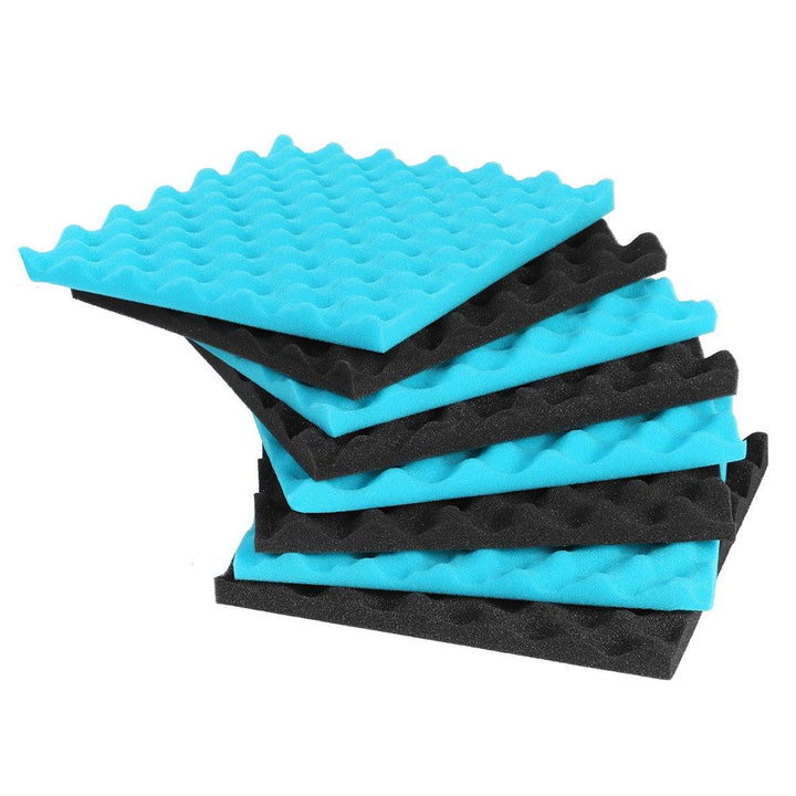 12Pcs Acoustic Soundproofing Studio Foam Tiles Sound-Proof Foam Tile Acoustic Studio Wedge Board Set - MRSLM