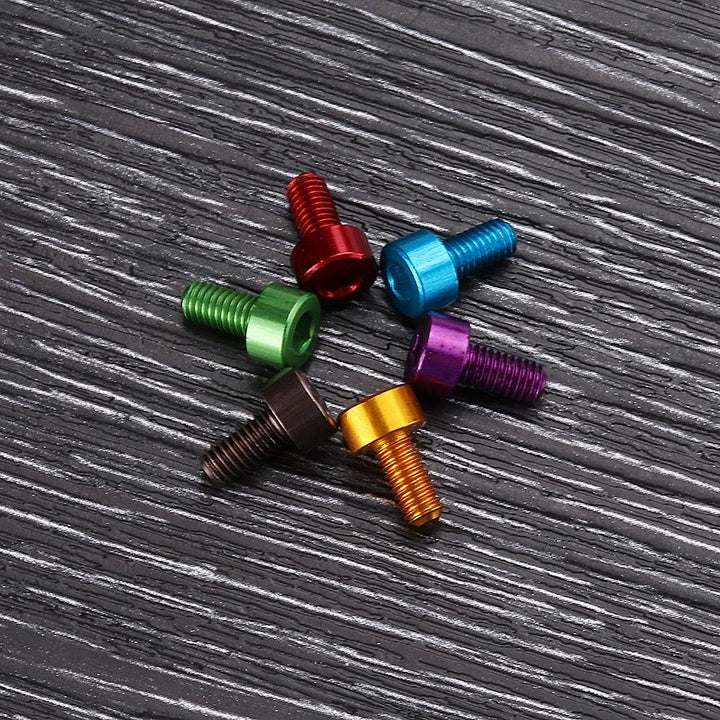 Suleve™ M3AH10 10Pcs M3×6mm Hex Socket Screw M3 Cap Head Bolt 7075 Aluminum Alloy Multicolor - MRSLM