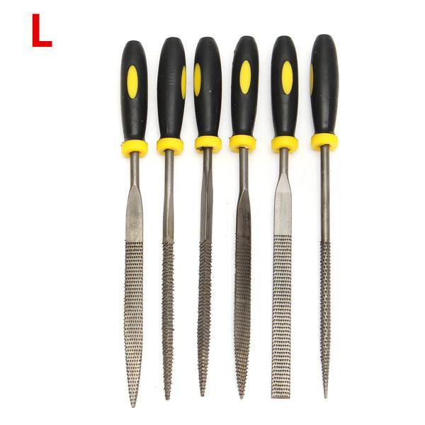 6Pcs Steel File Diamond Needle File Assorted Rasp Repair Tool -L/M/S - MRSLM