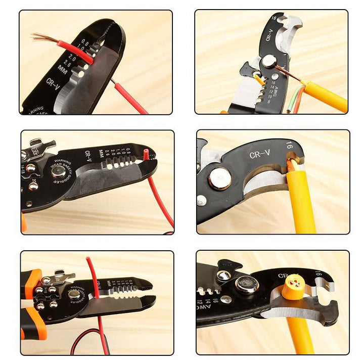 Multifunctional Cable Crimper Electric Wire Stripper Cutter Scissor Pliers - MRSLM