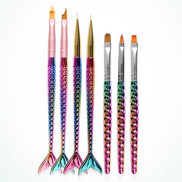 1pc Nail Art Pen Mermaid DIY Drawing Design And Line Painting Manicure Dotting Tools - MRSLM