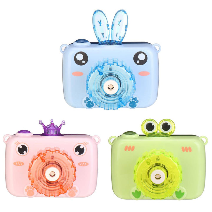 Electric Bubble Camera Children's Cartoon Music Fully-automatic Blowing Soap Bubble Machine Outdoor Children Toys - MRSLM