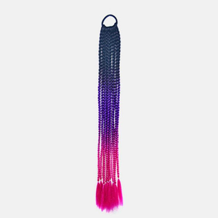 Halloween Colored Dirty Braids High Temperature Fiber Crochet Small Hair Braids Ponytail Hair Extensions - MRSLM