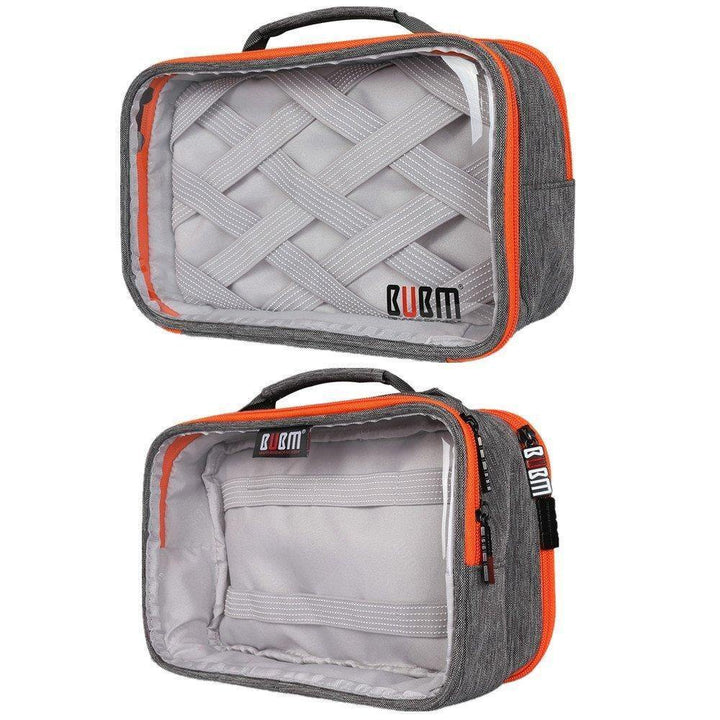 BUBM TTR Multi-functional Portable Transparent Electronics Accessories Organizer Travel Cosmetics Carrying Case Wash Supplies Storage Bag - MRSLM