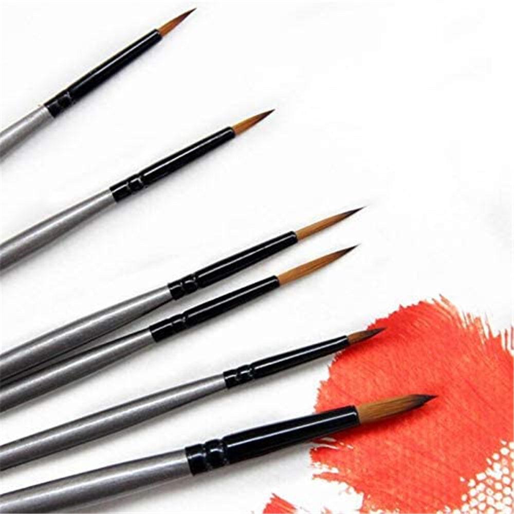 Xinbowen HB-3356-6A Nylon Painting Brush Set Line Drawing Pen Watercolor Acrylic Painting Brush 6Pcs Set For Beginner Professional (6pcs) - MRSLM