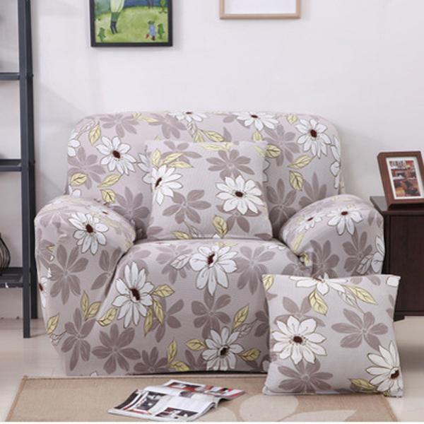 Creative Chair Covers Seater Textile Spandex Strench Flexible Printed Elastic Sofa Couch Cover Furniture Protector With Two Pillow Cases - MRSLM