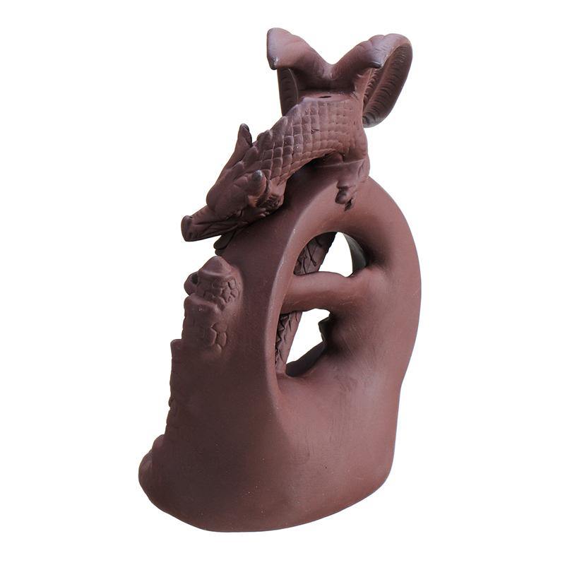 Ceramic Backflow Incense Burner Sandalwood Cone Yoga Aromatherapy Gifts Home Decor - MRSLM