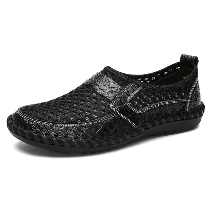 Menico Big Size Men Hand Stitching Breathable Honeycomb Mesh Loafers Flats - MRSLM